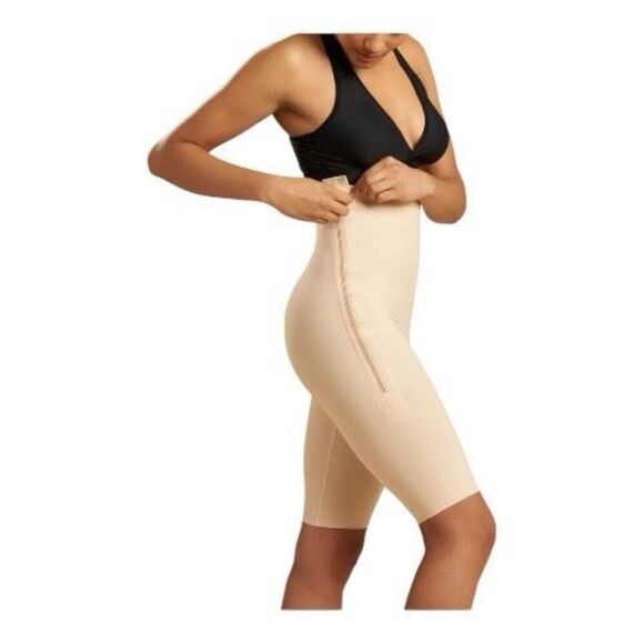 Marena Recovery High-Waist Girdle Side Zipper Short Length Beige Size XS - Picture 11 of 11
